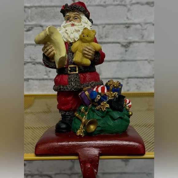 SANTA CLAUSE Stocking Holder 7 Inches Tall Christmas Holiday - Picture 12 of 16